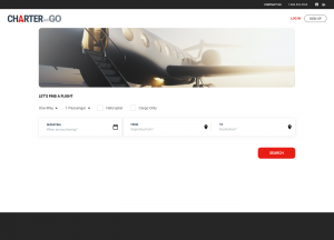 Charter and Go - Website Screen Shot