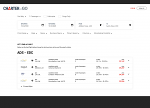 Charter and Go - Website Screen Shot